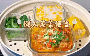 自己带饭上班｜第40天  30分钟搞定一锅出蒸菜便当
