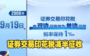 今天起证券交易印花税减半征收
