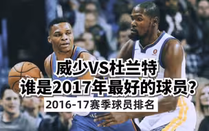 MVP威少和FMVP杜兰特谁是2017年最强的球员？2016-17赛季球员排名！
