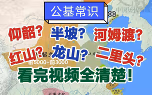 【公基常识-新石器文化】什么仰韶半坡河姆渡？什么红山龙山二里头？还在搞混记不住？看完视频遇到新石器文化题目不再怕！