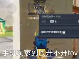 手机玩家到底开不开fov?