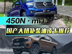 450N·m以上 国产大扭矩柴油皮卡推荐