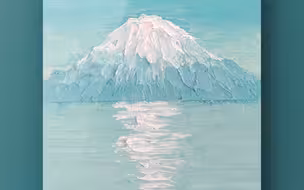 油画棒｜冰淇淋雪山（视频教程）新手入门！