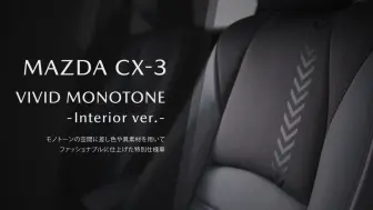 CX-3 特別仕様車 VIVID MONOTONE(内饰紹介)