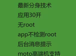 应用分身 系统级 无root