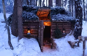 下大雪了，我得赶紧在树林里，建造出温暖舒适的小雪屋来蜗居！