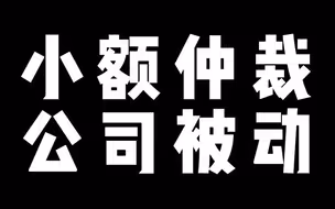 小额仲裁 公司被动