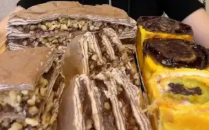 【代表作系列】榛子巧克力千层，爆浆巧克力虎皮卷-小敏-深夜纯享版-多倍速可选