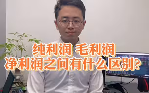 毛利润、纯利润、净利润之间有什么区别？