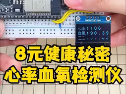 8元解锁健康秘密，DIY心率血氧检测仪