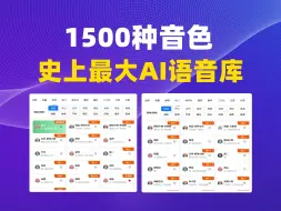 超强配音神器震撼上线！超1500款AI音色，效果逼真，支持多语言，多情感合成；文本转语音，短视频配音，有声书制作不可错过！