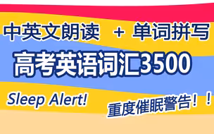 【睡觉背单词系列】5小时拼写+中英朗读高考单词3500