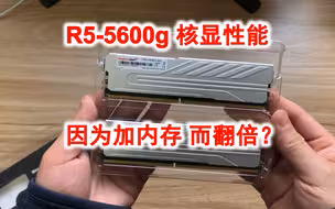 5600g核显性能，加根内存就翻倍？单双通道内存对核显性能影响的简单测试。
