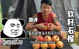 这确实不是海克斯高科技！这个软籽石榴籽的确是软的，正常的水果甜味、只是软籽嚼碎后一起吃微微有点苦涩！