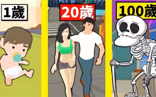 【100岁-生命模拟器】从出生到死亡的成长过程！这就是我们的一生