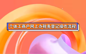 个体工商户网上办税务登记流程