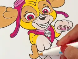涂色本一定要选孩子喜欢的图案，锻炼控笔能力，培养专注力 #涂色本 #汪汪队 #儿童绘画