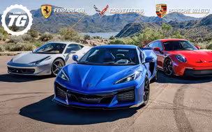【好家伙字幕组】决战自吸之巅！克尔维特Z06 法拉利458 保时捷911 GT3巅峰对决！#TopGear熟肉中英字幕