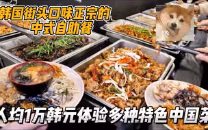 韩国街头的中式自助餐，人均收费10000韩元，全是正宗地道中国菜