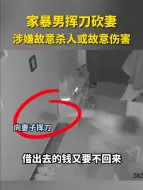 家暴男挥刀砍妻，涉嫌故意杀人或故意伤害