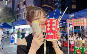 【美依礼芽】干饭人小美下班了！在深圳的夜市吃了超多好吃的！吃串喝酒美滋滋 ins0810