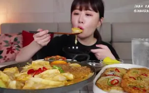【lnah】饺子混沌火锅＋煎土豆饼~咀嚼音