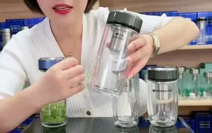 9_#玻璃杯 #好物推荐__ #杯子 #鹅蛋杯 #办公杯 万象双层玻璃杯男女士泡茶杯车载便携杯子