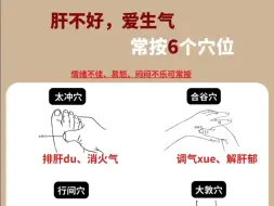 肝不好，爱生气！送你6个“消气穴”！