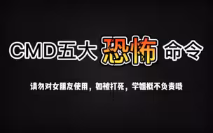 千万别用！这些CMD命令，超恐怖！！！