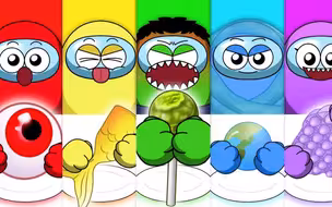 Among的五彩食物大挑战！游戏决定颜色？
