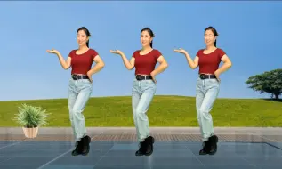 清清原创流行舞《千里之外向你问声好》情歌对唱，太温馨了
